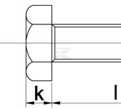 Tornillo cabeza hexagonal DIN933 M10x55, acero zincado 8.8, Kramp