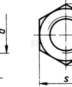 Tuerca hexagonal baja DIN936 M18x1.50, acero zincado, Kramp