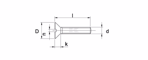 Tornillo cabeza avellanada con ranura M8x50 acero zincado, Kramp 2 Tornillo cabeza avellanada con ranura M8x50 acero zincado, Kramp