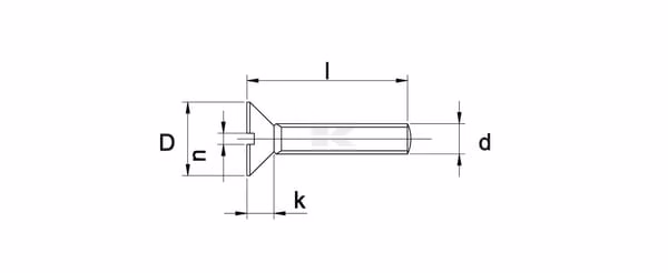 Tornillo avellanado DIN963 M4x10, acero inox. A2, Kramp 2 Tornillo avellanado DIN963 M4x10, acero inox. A2, Kramp