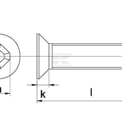 Tornillo avellanado DIN965 M6x40 acero inox. A2, Kramp 5 Tornillo avellanado DIN965 M6x40 acero inox. A2, Kramp