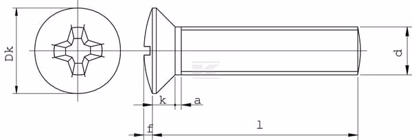 Tor.met.+cab.ave. M5x45 galv.