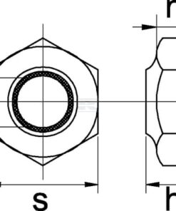 Tuerca hexagonal autoblocante DIN 985 M4 x 0,70 acero inoxidable A2 Kramp