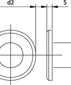 Arandela DIN6916 M16x30x4mm, acero galvanizado en caliente, Kramp 7 Arandela DIN6916 M12x24x3mm, acero galvanizado en caliente, Kramp