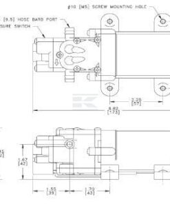 Bomba de diafragma 12 V 3,78 L