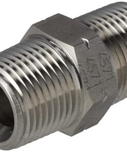 Adaptador recto 3/8" NPT acero inox.