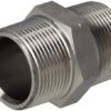 Adaptador recto M/M 1-1/4" NPT acero inox.