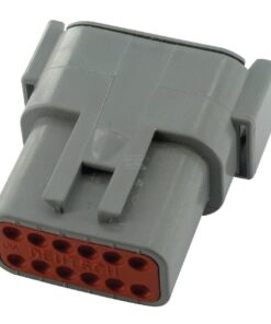 Caja para enchufe 12 polos, macho DTM