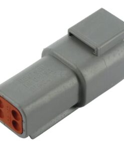 Caja para enchufe 4 polos, macho DTM