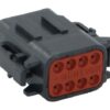 Caja para enchufe 8 polos, hembra DTM