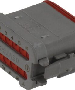 Carcasa de enchufe 12 polos Hembra DT gris