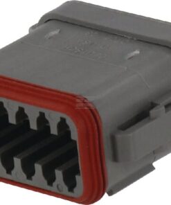 Carcasa de enchufe 12 polos Hembra DT gris