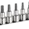 Juego de llaves de vaso 1/2" con punta Torx® , en riel de soporte,  9 piezas