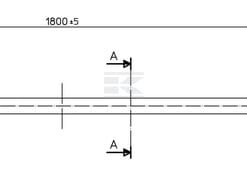 Eje sin freno 70 x 1800 mm (160/205/6)