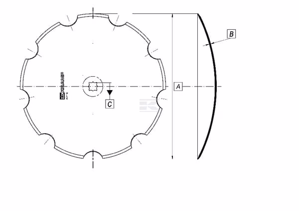 Disco grada dentado 660x7/41 2 Disco grada dentado 660x7/41