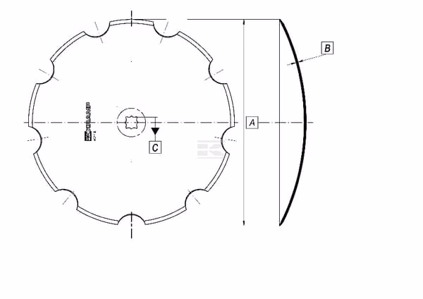 Disco de grada dentado 510x3,5/26-31