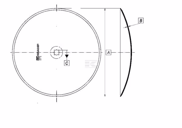 Disco de grada liso, 450x3.5/23-26mm 2 Disco de grada plano 450x3,5/23-26
