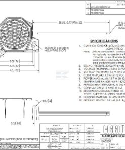 Alarma marcha atrás 97dB 12/24V sonido blanco, multi-frecuencia