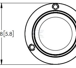 Faro destellante LED, ámbar, fijación magnética, 12/24 V, serie Bronze