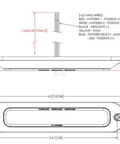Directional flasher 6 LED 12/24V amber