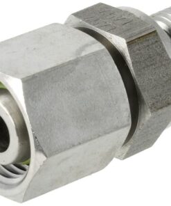 Racor recto con tuerca loca M/H 10L x 1/4" BSP WD, acero inox.