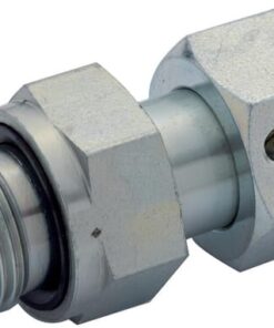 Racor rosca a bloque con tuerca loca 10L- R3/8