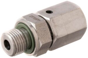 Racor recto con tuerca loca M/H 16S x 1/2" BSP WD, acero inox.