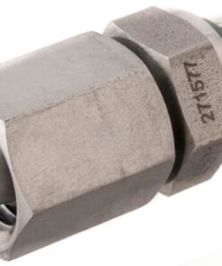 Racor recto con tuerca loca M/H 6L x 1/8