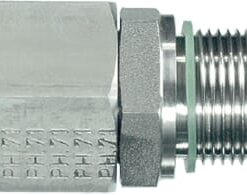 Racor recto con tuerca loca M/H 10L x M14 WD, acero inox.