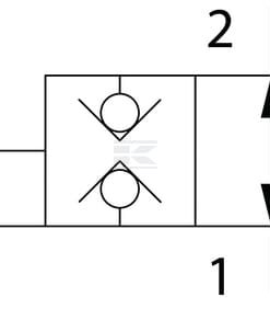 Vá. 2/2 car. no. ab., 40 l/min