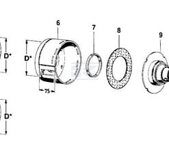 Horquilla para embrague K96, W2400/P400/W400E Walterscheid