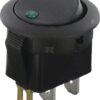 Interruptor palanca LED verde