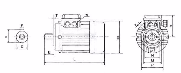 Motor eléctrico 0,09 kW 4 Motor eléctrico 0,09 kW