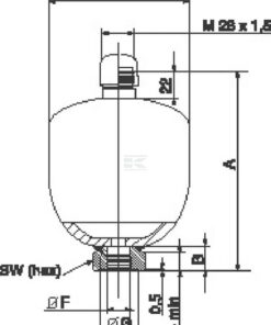 Acumulador de membrana 0,75 l