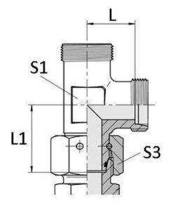 "T" tuerca loca lateral 15L