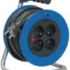 Enrollacable alargador portátil, 15 m, 4 tomas 2P+T, H05VV-F 3G1,5 26 Enrollacable alargador portátil, 15 m, 4 tomas 2P+T, H05VV-F 3G1,5