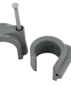 Abrazadera para cables con clavo 16/19 gris