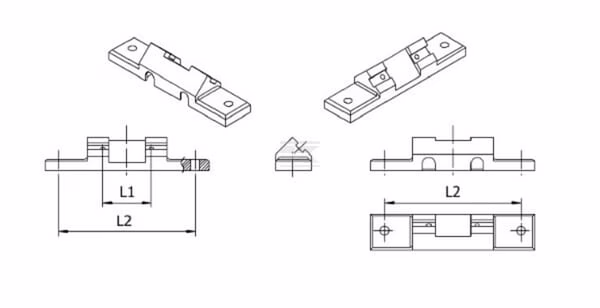 Set fijaciones de pie 160 L 2 Set fijaciones de pie 160 L