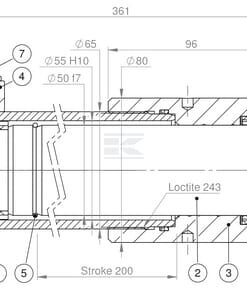 Cilindro EPL50-200 serie ST