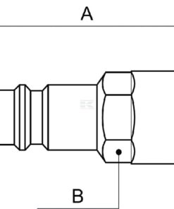 Male connector with 1/2" BSP F thread