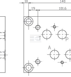 Conector 1" conexión inferior-A C NG16 9 Conector 1
