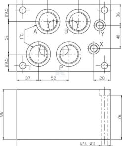 Conector 1" conexión inferior-A C NG16 11 Conector 1