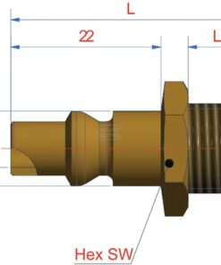 Conector hidr. macho BSP 1/4"