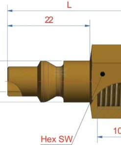 Conector hidr. hembra BSP 1/4"
