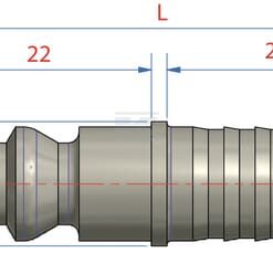 Boquilla rosc. para tubo 13 mm