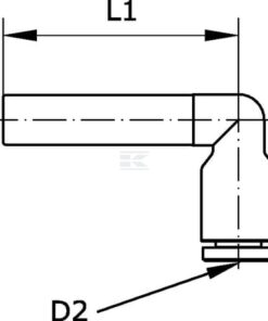 Boquilla acodada roscada, reductor 4 mm