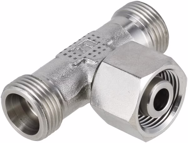 Racor en T ajustable 8L acero inox.