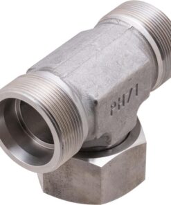 Racor en T ajustable 38S acero inox.
