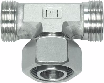 Racor en T ajustable 22L acero inox. 1 Racor en T ajustable 22L acero inox.