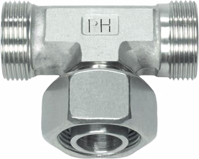 Racor en T ajustable 6S acero inox. 2 Racor en T ajustable 18L acero inox.